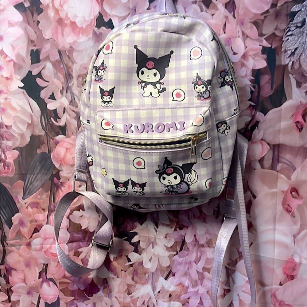 Kuromi Checkered Backpack